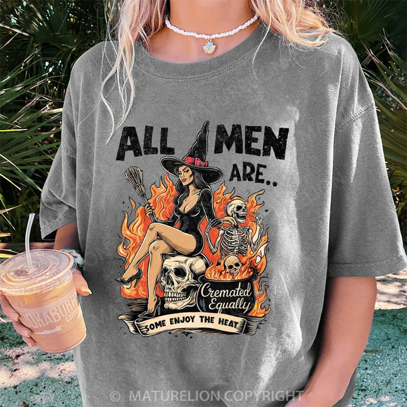 Maturelion Women's T-shirt All Men Cremated DTG Washed T-shirt