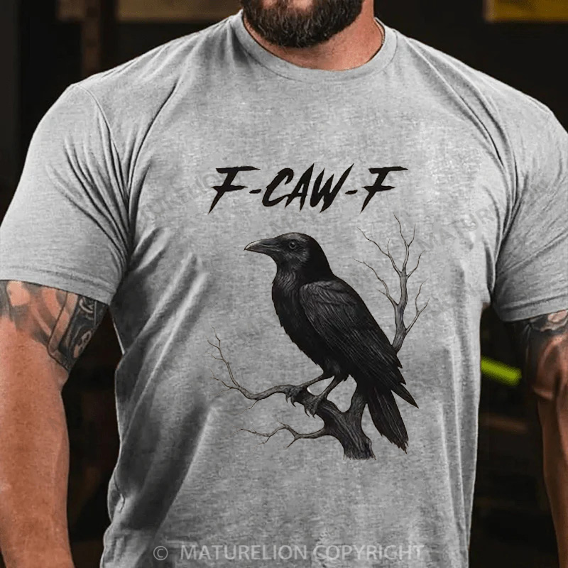 Maturelion Men's T-shirt F-Caw-F Cotton T-shirt