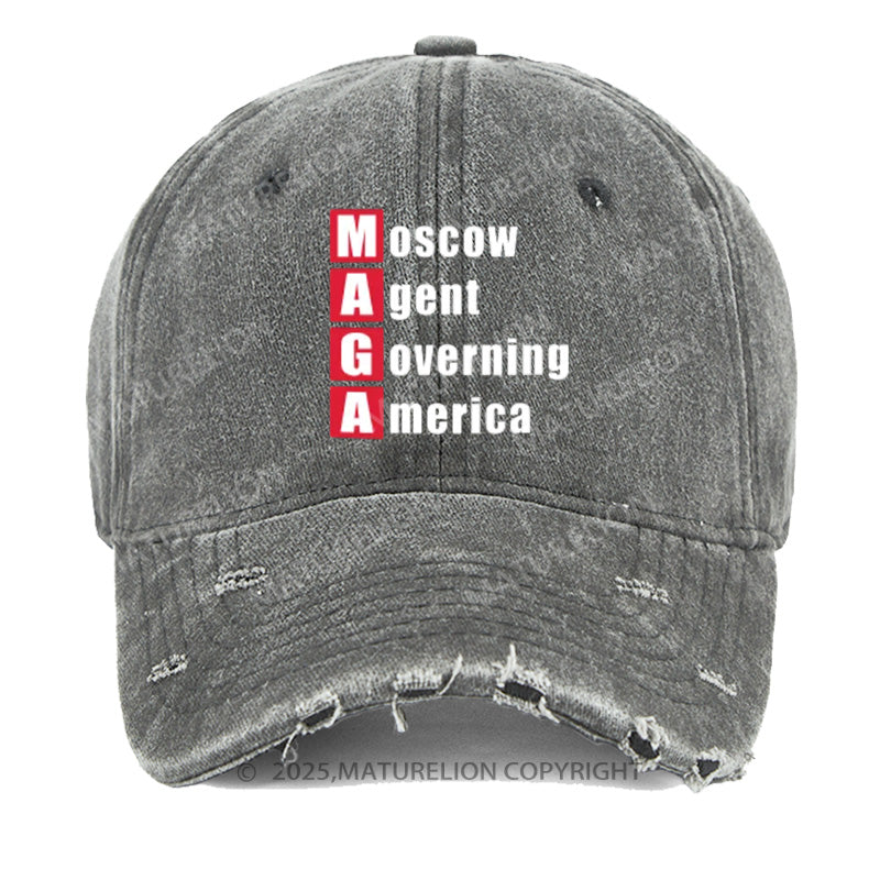 Maturelion Moscow Agent Governing America Washed Vintage Cap