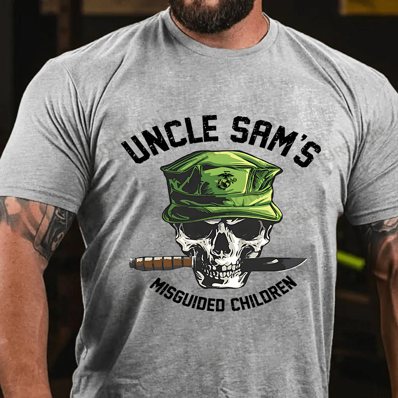 Maturelion Men's T-Shirt Uncle Sam's Misguided Children Cotton T-Shirt