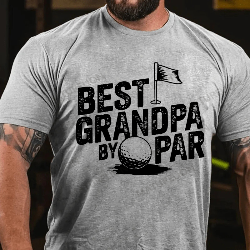 Maturelion Men's T-shirt Best Grandpa By Par Golf Father's Day T-shirt