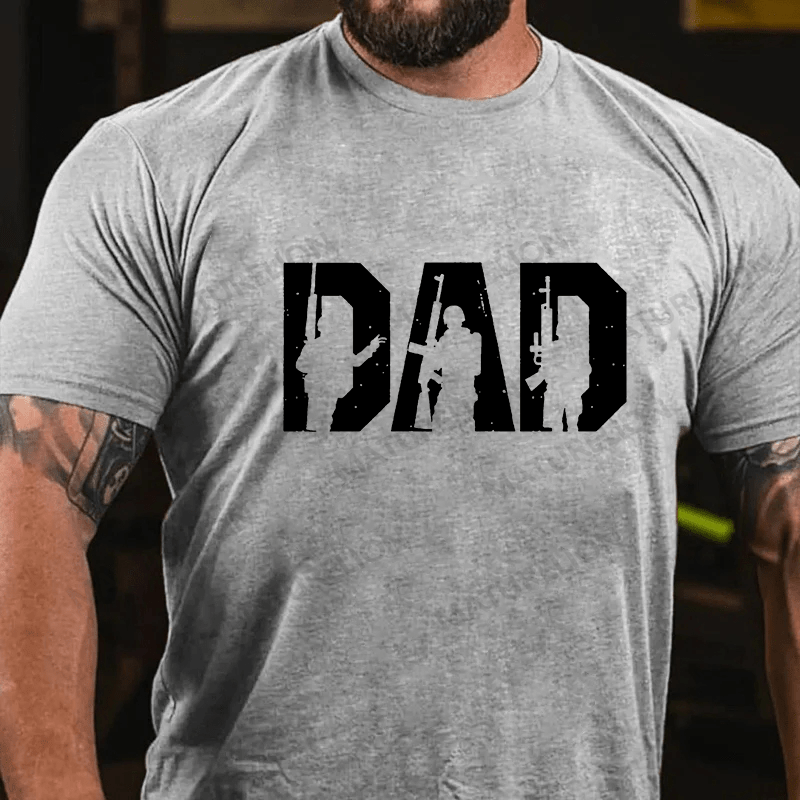Maturelion Men's T-shirt Tactical Dad Graphic Cotton T-shirt