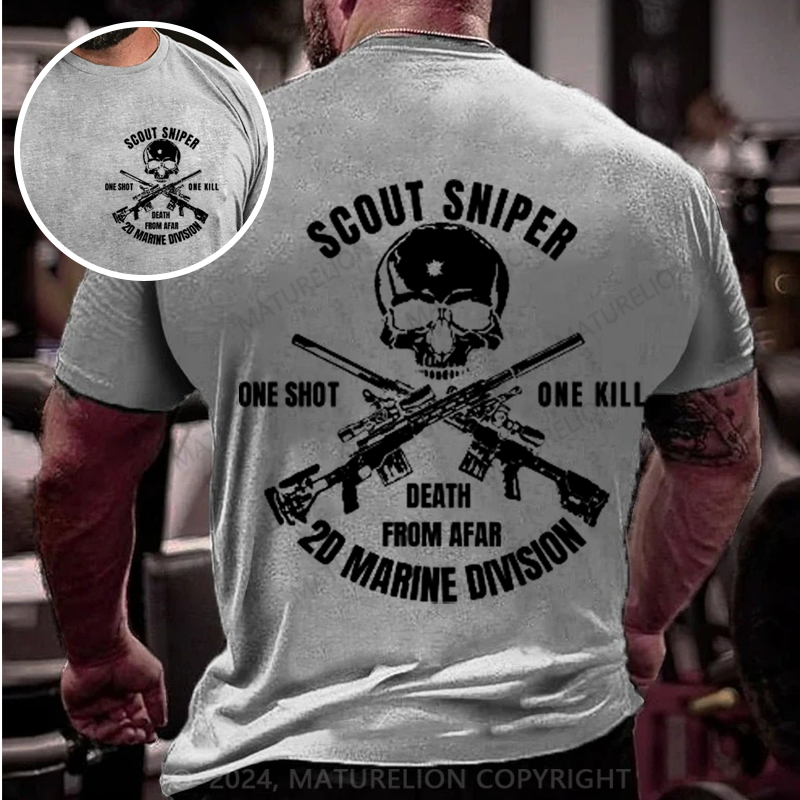 Maturelion Men's T-shirt Scout Sniper Camp 2d Cotton T-shirt