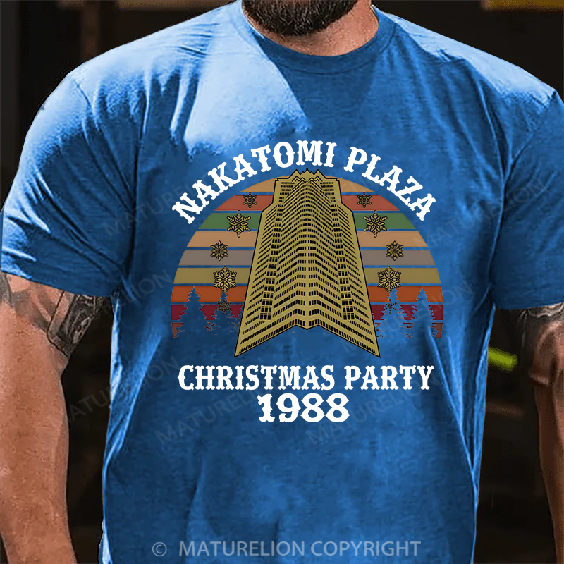 Maturelion Men's T-Shirt Nakatomi Plaza Christmas Party 1988 Christmas T-Shirt