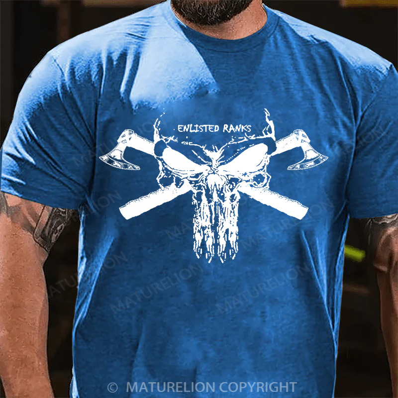 Maturelion Men's T-shirt Enlisted Ranks Cotton T-shirt