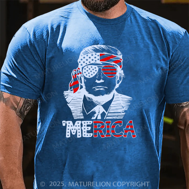 Maturelion Men's T-Shirt American 4th Of July T-shirt