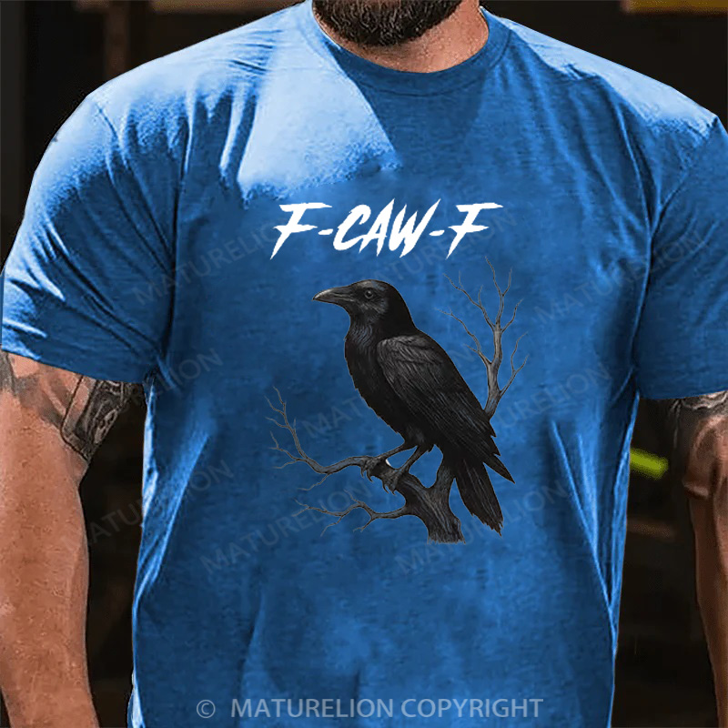 Maturelion Men's T-shirt F-Caw-F Cotton T-shirt