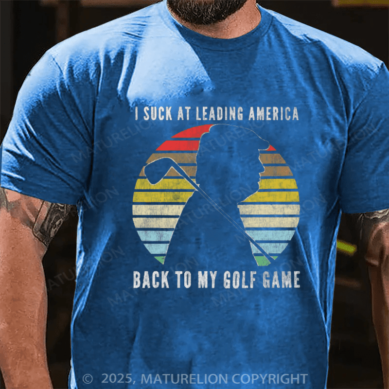 Maturelion Men's T-shirt Gone ... to Golf Essential Cotton T-shirt