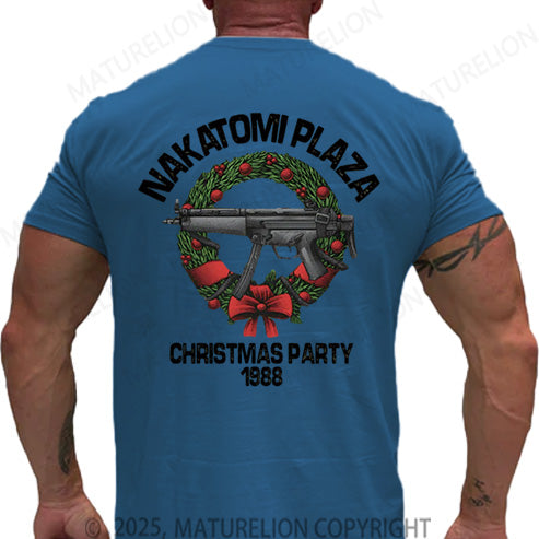 Maturelion Men's T-shirt Nakatomi Plaza Christmas Party 1988 Cotton T-shirt