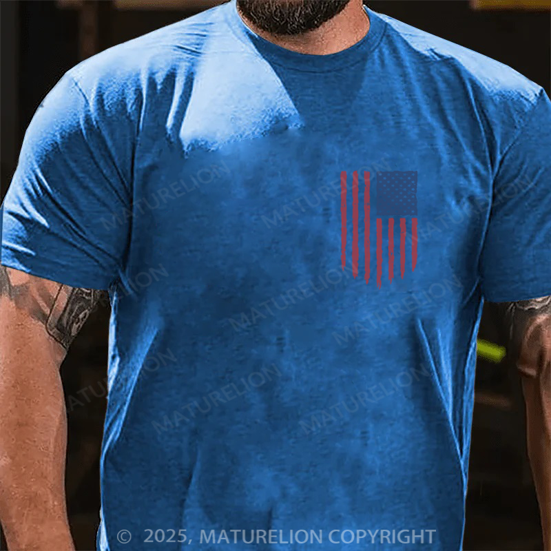 Maturelion Men's T-Shirt American Flag 4th Of July T-shirt
