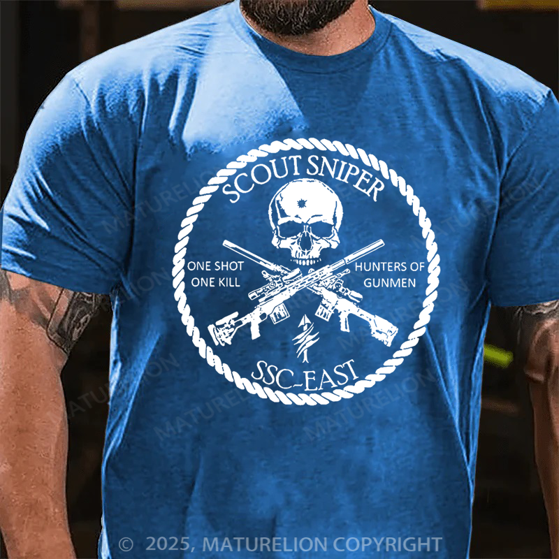Maturelion Men's T-shirt Scout Sniper Classic Cotton T-shirt