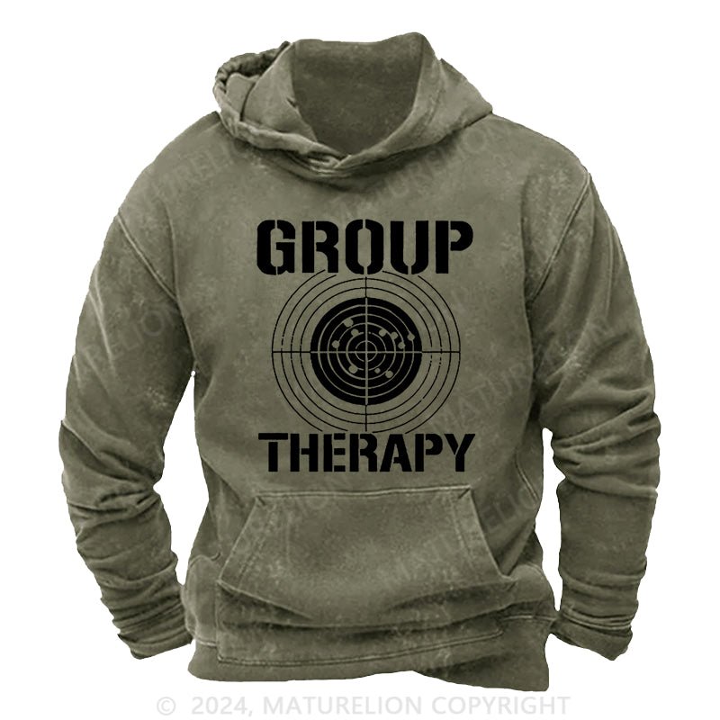 Maturelion Group Therapy DTG Printing Washed Custom Hoodie