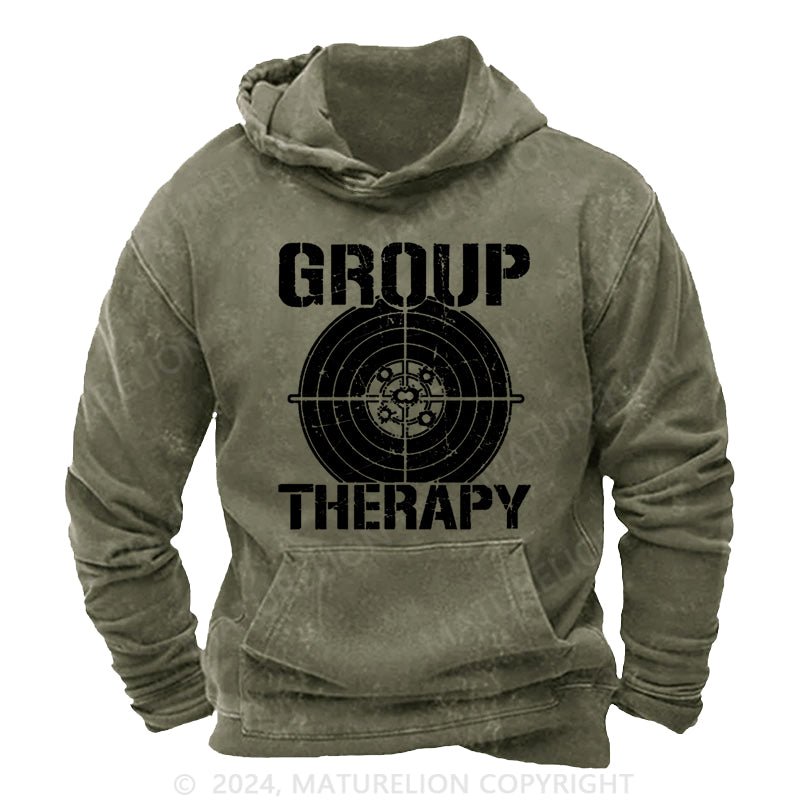 Maturelion Group Therapy Men's Vintage Washed Custom Hoodie