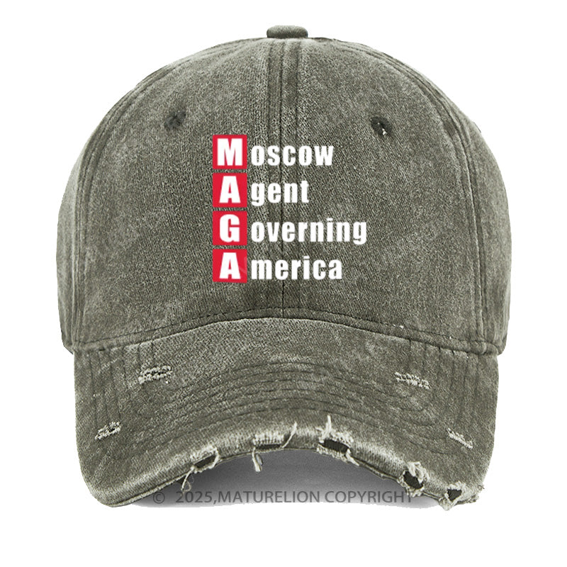 Maturelion Moscow Agent Governing America Washed Vintage Cap