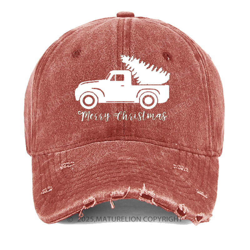 Maturelion Merry Christmas Rustic Cap