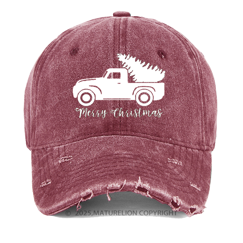 Maturelion Merry Christmas Rustic Cap