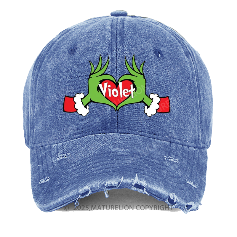Maturelion Personalized Grinch Christmas Cap