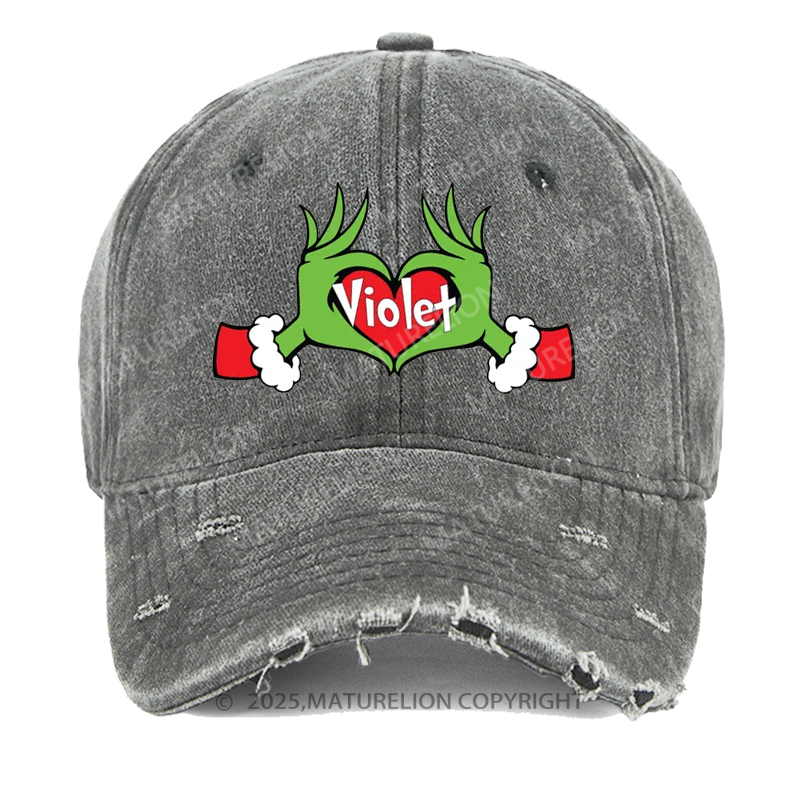 Maturelion Personalized Grinch Christmas Cap