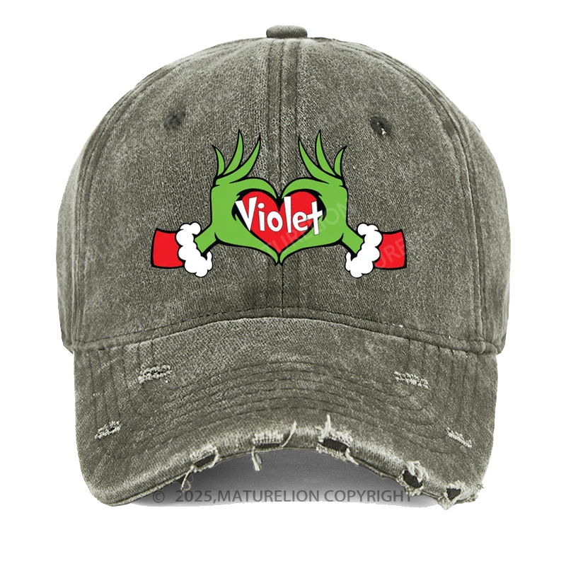 Maturelion Personalized Grinch Christmas Cap
