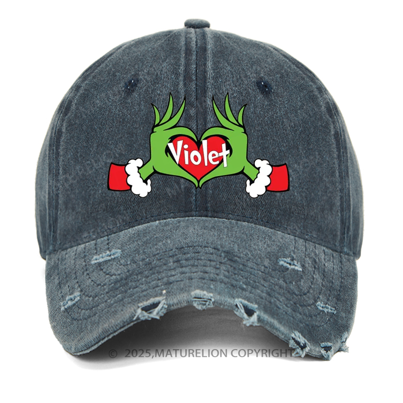 Maturelion Personalized Grinch Christmas Cap