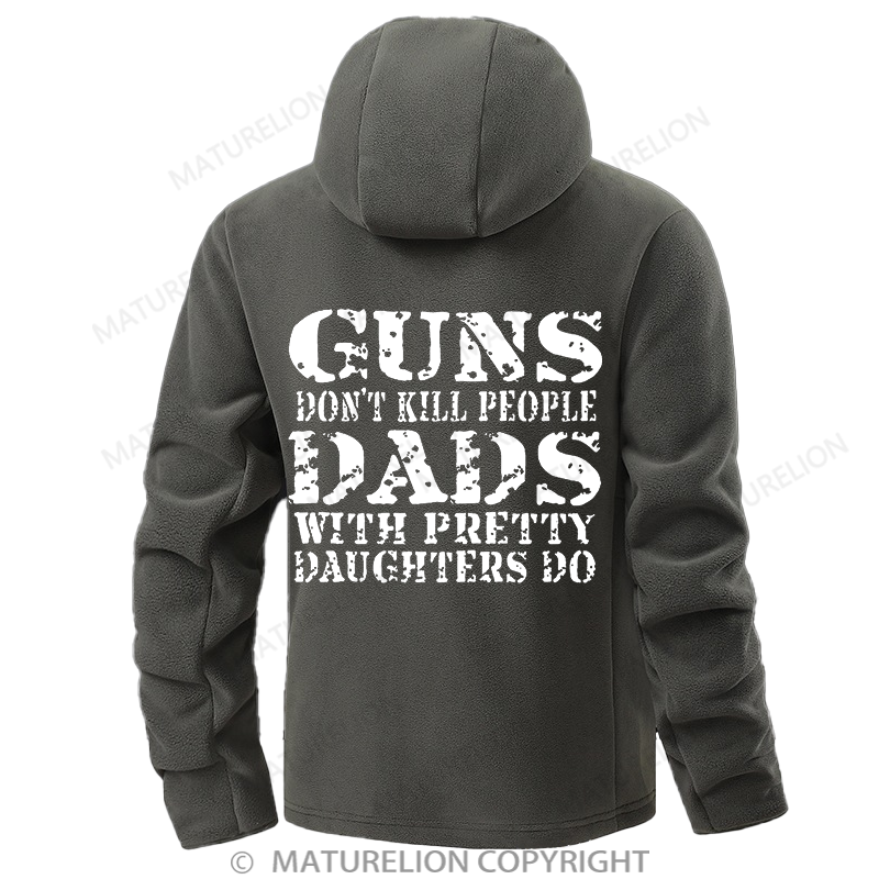 Maturelion Men's Hoodie Long Range Shooting It's Like Golf But For Men Double-Sided Fleece Hoodie