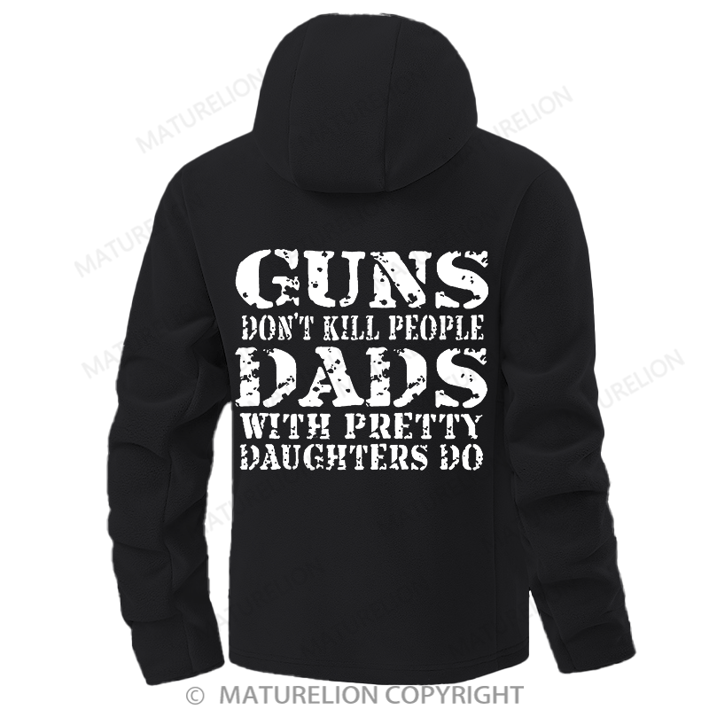 Maturelion Men's Hoodie Long Range Shooting It's Like Golf But For Men Double-Sided Fleece Hoodie