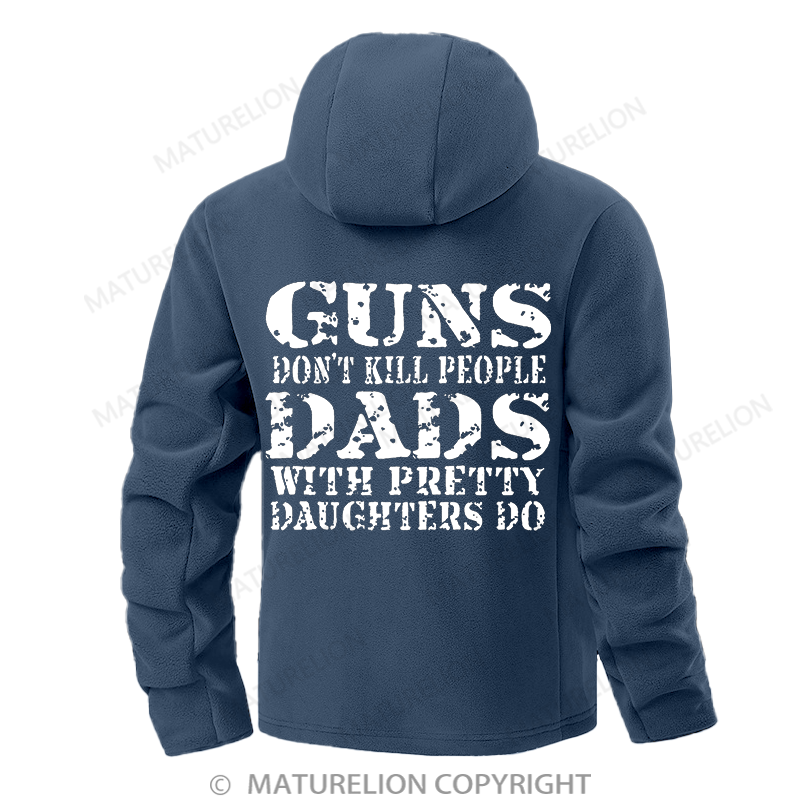 Maturelion Men's Hoodie Long Range Shooting It's Like Golf But For Men Double-Sided Fleece Hoodie