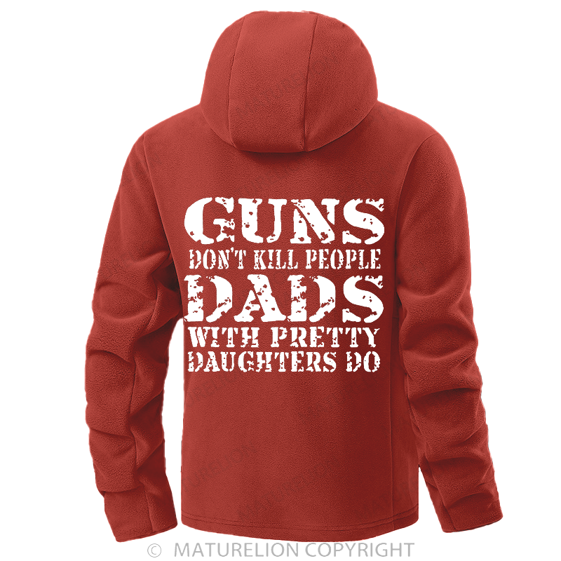 Maturelion Men's Hoodie Long Range Shooting It's Like Golf But For Men Double-Sided Fleece Hoodie