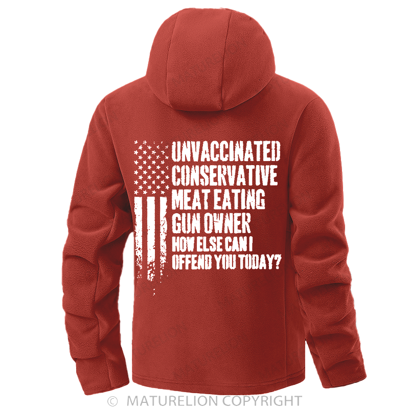 Maturelion Men's Hoodie I Like Whiskey And Guns And Maybe 3 People Double-Sided Fleece Hoodie