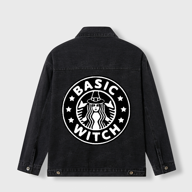 Maturelion Men's Jacket Basic Witch Denim Jacket