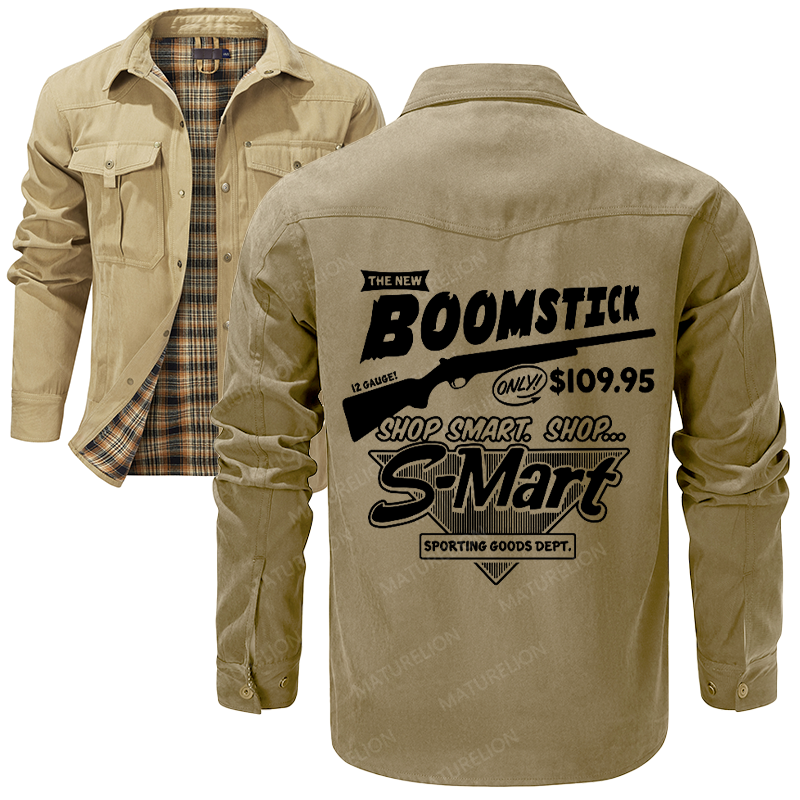 Maturelion Men's Shirt Jacket Boomstick Flannel Shirt Jacket