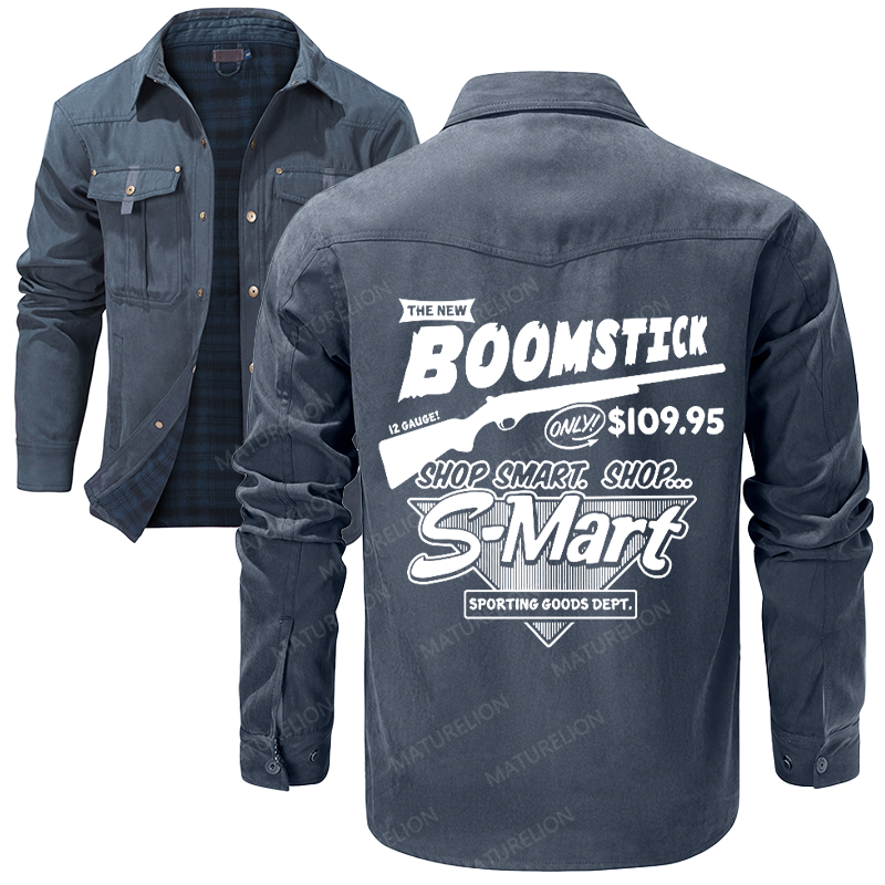 Maturelion Men's Shirt Jacket Boomstick Flannel Shirt Jacket