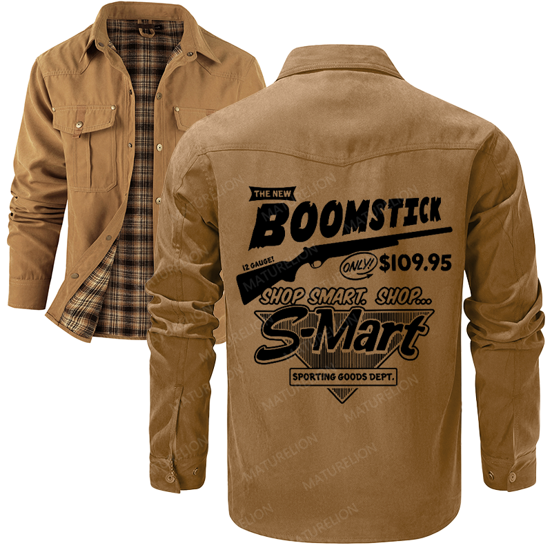 Maturelion Men's Shirt Jacket Boomstick Flannel Shirt Jacket