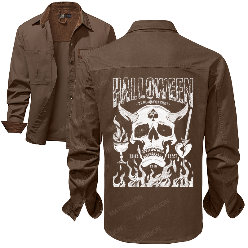 Maturelion Men's Work Shirt No Quarter Work Shirt Jacket