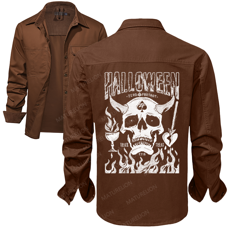 Maturelion Men's Work Shirt No Quarter Work Shirt Jacket