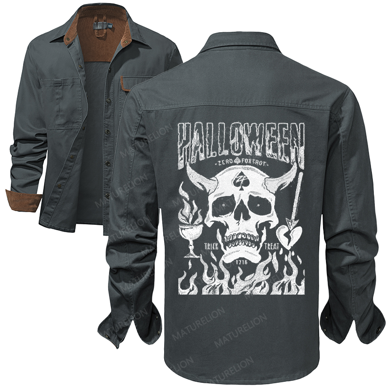 Maturelion Men's Work Shirt No Quarter Work Shirt Jacket