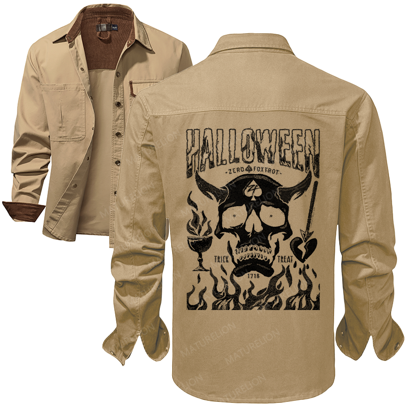 Maturelion Men's Work Shirt No Quarter Work Shirt Jacket