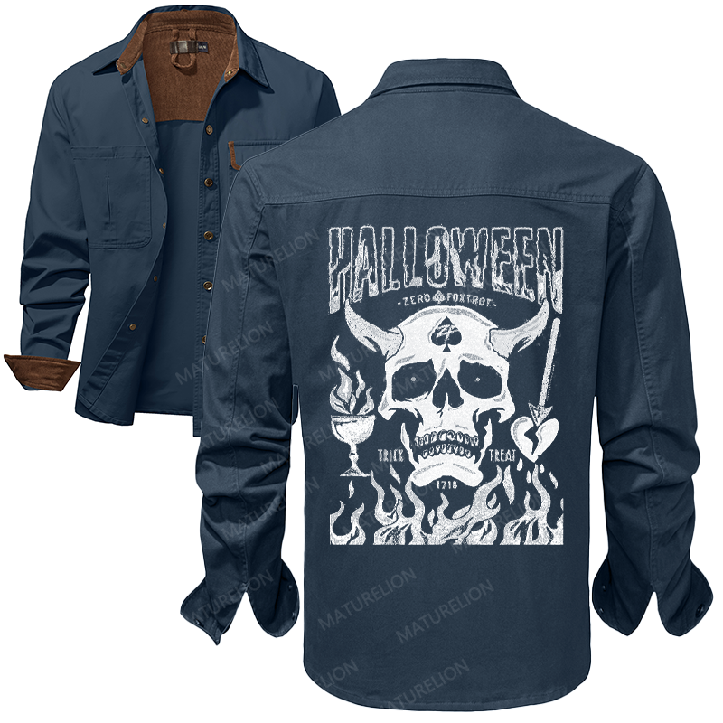 Maturelion Men's Work Shirt No Quarter Work Shirt Jacket