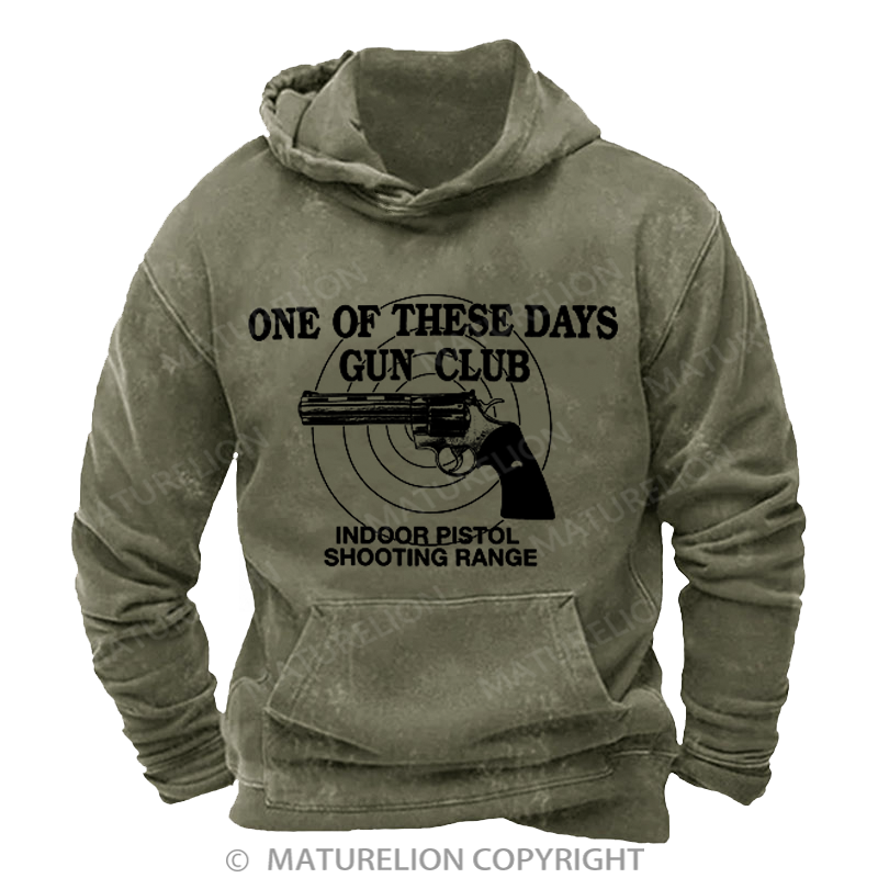 Maturelion Men's Hoodies One Of These Days Washed Hoodie