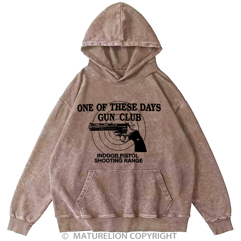 Maturelion Men's Hoodies One Of These Days Washed Hoodie