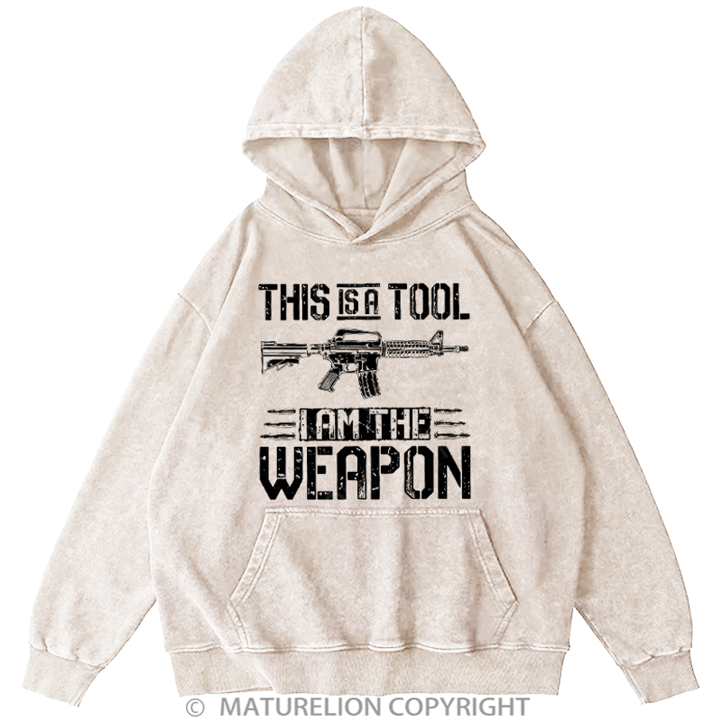 Maturelion Men's Hoodies 2nd Amendment Washed Hoodie