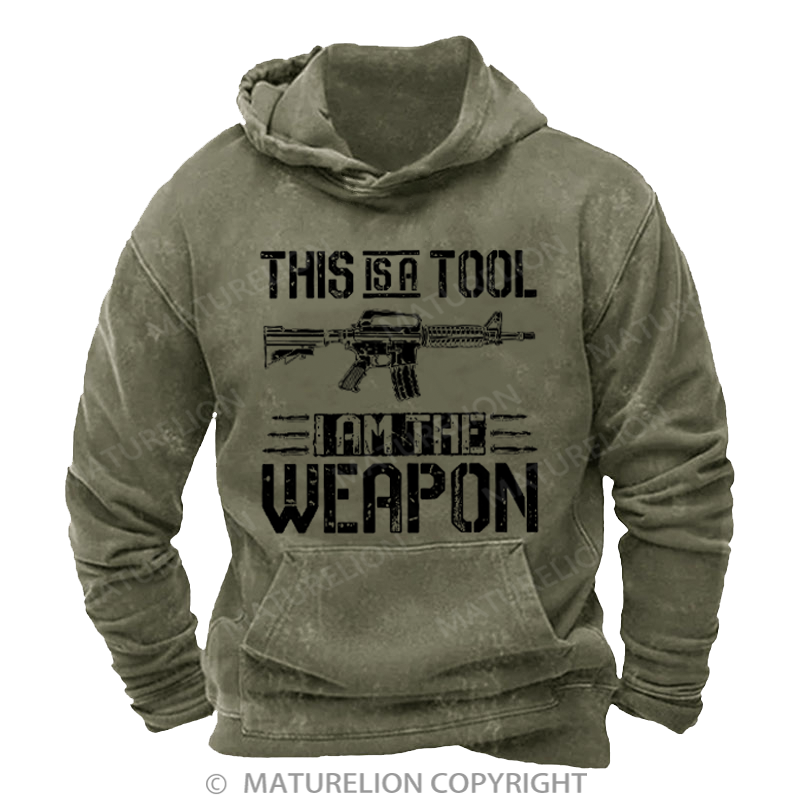 Maturelion Men's Hoodies 2nd Amendment Washed Hoodie