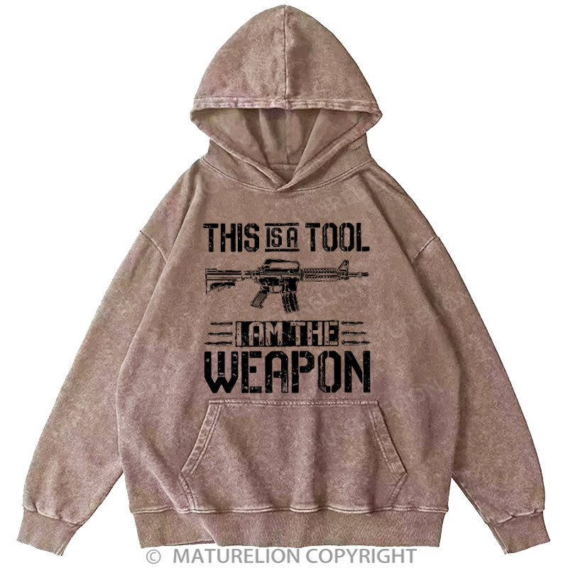 Maturelion Men's Hoodies 2nd Amendment Washed Hoodie