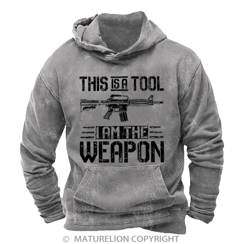 Maturelion Men's Hoodies 2nd Amendment Washed Hoodie