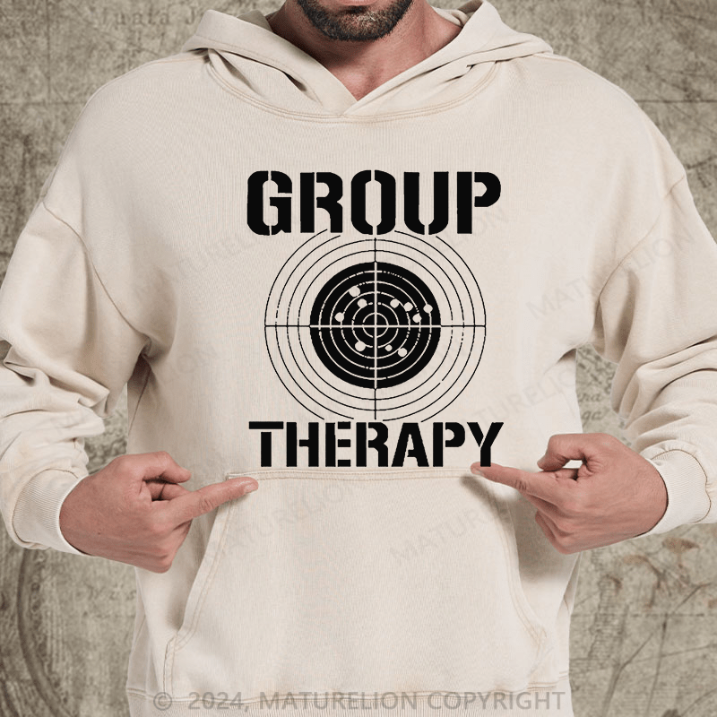 Maturelion Group Therapy DTG Printing Washed Custom Hoodie