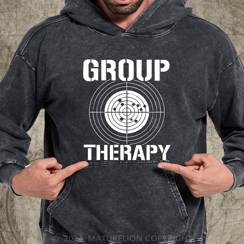 Maturelion Group Therapy DTG Printing Washed Custom Hoodie