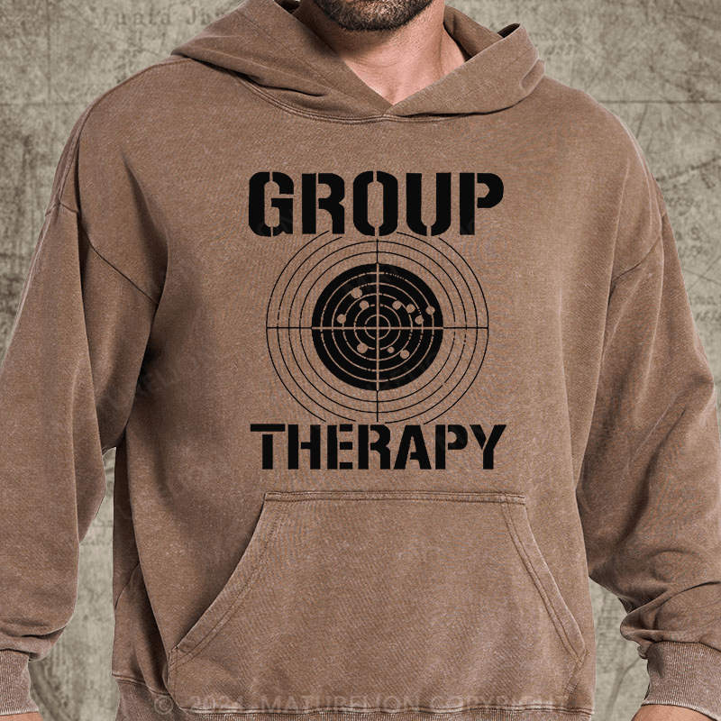 Maturelion Group Therapy DTG Printing Washed Custom Hoodie