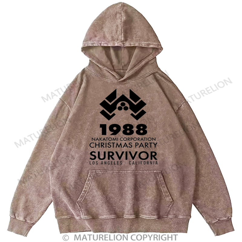 Maturelion Men's Hoodie Bruce Willis ImpactWashed Hoodie
