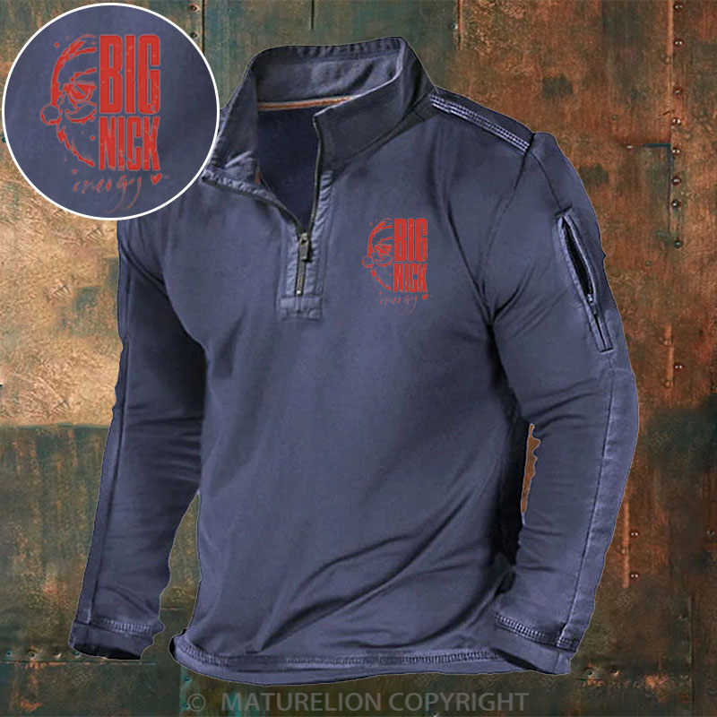 Maturelion Christmas Henley Shirt Big Nick Energy Gift Henley Shirt