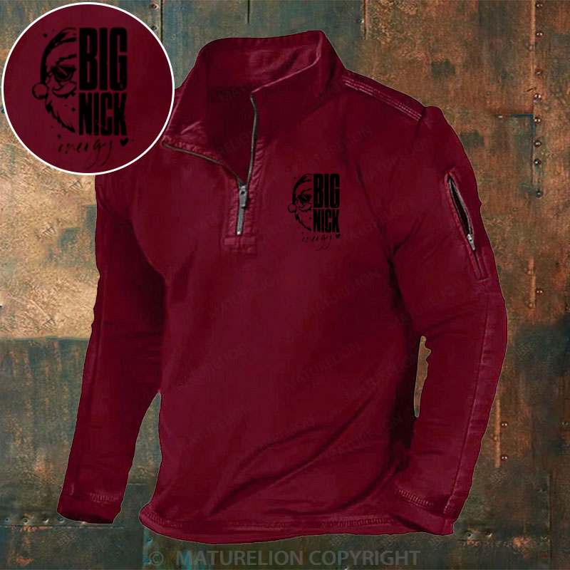 Maturelion Christmas Henley Shirt Big Nick Energy Gift Henley Shirt